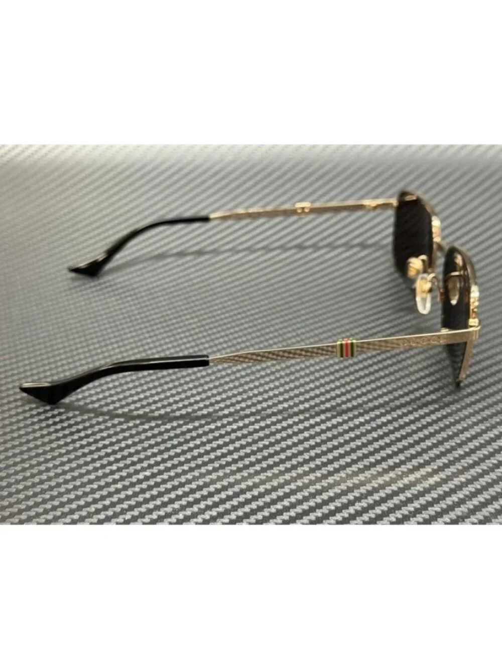 New Gucci Men Gold Sunglasses 56-18-145